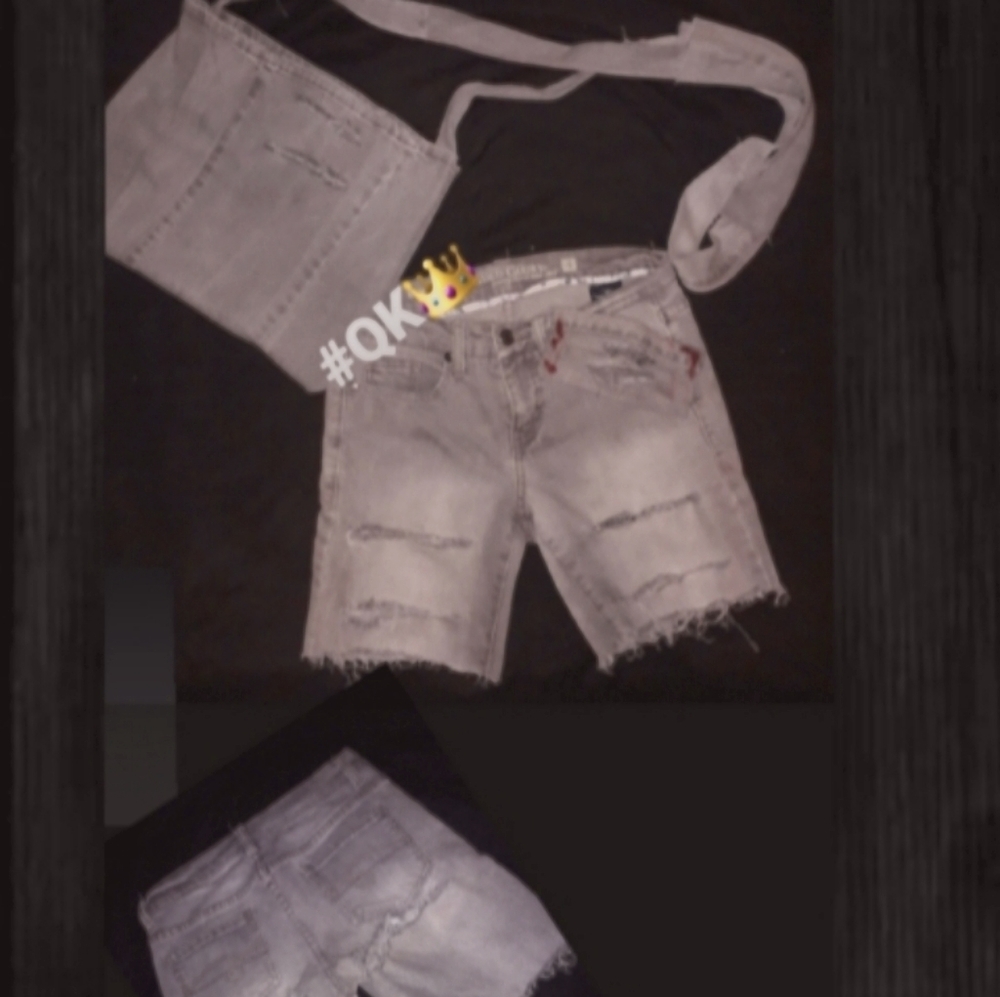 3pc Denim cross over bag set